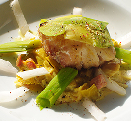 recette top-regime.com - Colin sur son lit de poireaux