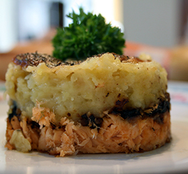 recette top-regime.com - Ecrasé de pommes de terre au saumon