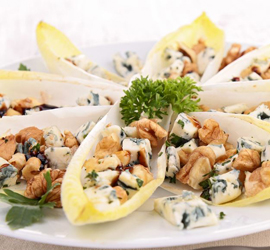 recette top-regime.com - Entrée d'endive au roquefort