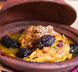 recette top-regime.com - Tajine de poulet aux olives et pruneaux